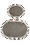My Evilla Modern Simirna Decorative Plush Oval 60x100-50x60 Pompom Fringed Toilet Seat Set - 6