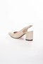 Women's Beige Skin Open Back Shoes - 2
