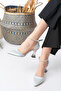Crystal Transparent Satin Women's Shoes with Heel - 2