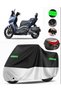 Yuki Huracan Tr250T Rear Bag Compatible Premium Motorcycle Tarpaulin (Lock Compatible) Black-Grey