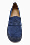Boi Navy Blue Suede Platform Casual Women's Shoes - 3