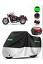 Kawasaki Vn 1600 Rear Bag Compatible Premium Motorcycle Tarpaulin (Lock Compatible) Black-Grey