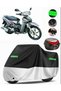 Kymco Straight 150 Rear Bag Compatible Premium Motorcycle Tarpaulin (Lock Compatible) Black-Grey