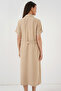 Women's Short Sleeve Dress 2214 - Beige - 6