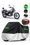 Kawasaki El 125 Rear Bag Compatible Premium Motorcycle Tarpaulin (Lock Compatible) Black-Grey
