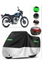 Kawasaki W 230 Rear Bag Compatible Premium Motorcycle Tarpaulin (Lock Compatible) Black-Grey