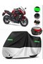 Kawasaki Ninja 650 Rear Bag Compatible Premium Motorcycle Tarpaulin (Lock Compatible) Black-Grey