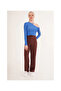 23254279 Camisole One Shoulder Neckline Drawstring Crop Blouse Blue - 5