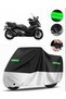Kymco Ak 550 Rear Bag Compatible Premium Motorcycle Tarpaulin (Lock Compatible) Black-Grey