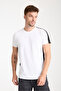 White Crew Neck Garni Detailed Cotton Basic - 6