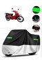 Vitello Leon 100 Rear Bag Compatible Premium Motorcycle Tarpaulin (Lock Compatible) Black-Grey