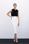 Buckle Detailed Pencil Skirt - Ecru
