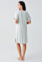 Lace Short Sleeve Stretchy Viscous Nightgown - 3
