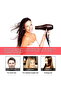 6-Piece Professional Hair Dryer Set,1800W Negative Ionic Fast Dry Low Noise Blow Dryer - 5