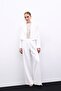 Wide Leg Trousers with Waist Accessories - Ecru
