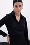 Patterned Plain Classic Shirt - Black - 6