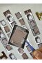 Motivational Sticker Set with Letters, 6 Sheets, 18 Pieces, Brown Sticker Set/Label/Sticker/Sticker - 6