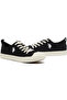 Men's Black Low-Top Canvas Sneakers - Iconic Branding for a Clean Look - 3