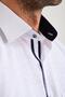 Classic Short Sleeve Open Ground Box Pattern Linen Cotton Gift Boxed Men's Shirt Fs-000745 - White Navy - 2