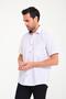 Classic Short Sleeve Linen Cotton Garneli Men's Shirt with Gift Box Fs-000748 - Light Lilac - 3