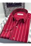 Classic Long Sleeve Premium Striped Gift Boxed Men's Shirt Fs-003272 - Burgundy