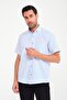 Classic Short Sleeve Neon Square Collar Buttoned Gift Boxed Men's Shirt Fs-001221 - Light Blue - 3