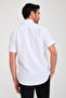 Classic Short Sleeve Oxford Gift Boxed Men's Shirt Fs-001200 - White Navy Blue - 4