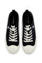 Men's Black Low-Top Canvas Sneakers - Iconic Branding for a Clean Look - 4