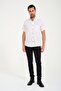 Classic Short Sleeve Armure Striped Flam Linen Button-Down Collar Gift Boxed Men's Shirt Fs-000678 - Ecru - 5