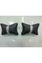 Silver Sequin Leather Neck Pillow Belt Comfort 2 Pieces - 2