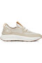 Women's Beige Low-Top Sneakers - High-Quality Sole for Everyday Look