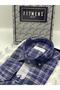 Classic Long Sleeve Effect Plaid Linen Pocketless Collar Buttoned Bottom Men's Gift Boxed Shirt Fs-003173 - 2