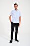 Classic Short Sleeve Neon Square Collar Buttoned Gift Boxed Men's Shirt Fs-001221 - Light Blue - 5