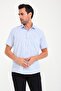 Classic Short Sleeve Neon Floral Armure Gift Boxed Men's Shirt Fs-001214 - Light Blue - 3