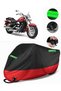 Kawasaki Vn 800 Classic Compatible Premium Motorcycle Tarpaulin (Lock Compatible) Black-Red