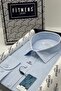 Regular Fit Long Sleeve Linen Pocketless Gift Boxed Men's Shirt Fs-001578 - Light Blue