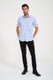 Classic Short Sleeve Thick Striped Gift Boxed Men's Shirt Fs-000702 - Light Blue - 2