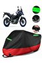 Suzuki V-Strom 650 Xt Abs Compatible Premium Motorcycle Tarpaulin (Lock Compatible) Black-Red