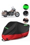 Kawasaki Vn 1500 Classic Tourer Compatible Premium Motorcycle Tarpaulin (Lock Compatible) Black-Red