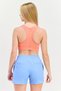 Women Sportswear Fit Padded Brand Logo Training Sports Bra, Peach - 2