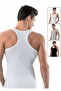 Men's Seher Mixed Color Back Cross 6 Pieces Ribbed Sports Undershirt