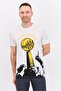 Men Sportswear Fit Short Sleeve Basketball T-Shirt, White Combo