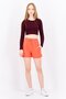 Women Solid Basic Shorts, Orange - 4