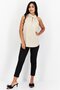 Women Halter Neck Sleeveless Gingham Pattern Top, White - 3
