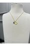 D Letter Necklace - Evil Eye Beaded Letter and Chain Design - 3