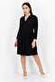 Women Plain Mini Dress, Black - 3