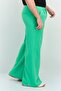 Men Regular Fit Brand Logo Wide Leg Pants, Green - 2