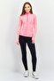 Women High Neck Abstract Print Half Zip Sweatshirts, Bright Pink - 4