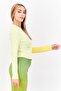 Women Ribbed Two-tone Cardigan, Yellow - 2