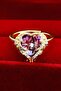 Gold Color Angel Wing Colorful Stone Heart Ring Bby52 - 5
